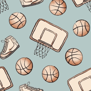 Tissu de basket-ball bleu, volume par mètre, tissu de sport, Tate Made Modern, coton matelassé, tricot, élasthanne, toile, bambou, minky