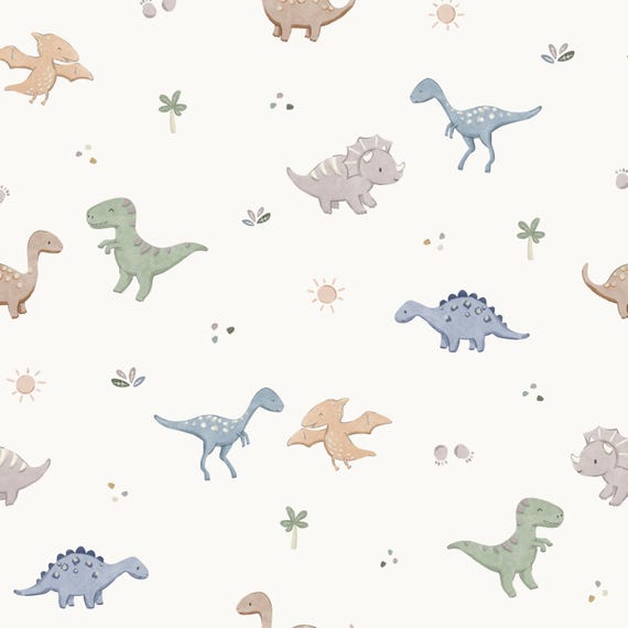 Dinosaurier-Stoff, Dinosaurier-Stoff, Kinderstoff, Meterware