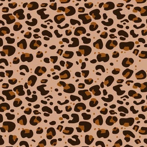 Brown Leopard Print Fabric, Animal Print Fabric, Fabric by the Yard, Michelle Hemeon, Quilting Cotton, Canvas, Knit Fabric, Sateen, Minky