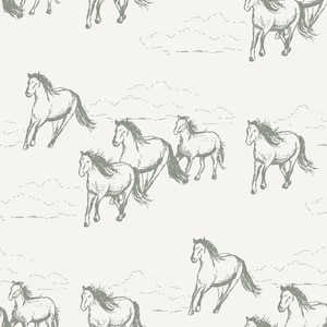 Stof geschetst paard, stof wilde paarden, stof op maat gesneden, Rose Lindo, quiltkatoen, gebreide stof, satijn, canvas, laken, minky