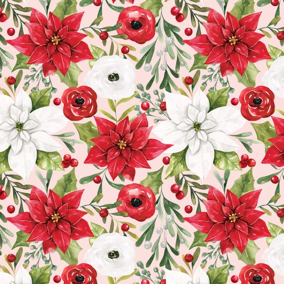 Rosa Weihnachtsstern Stoff, Meterware, Weihnachtsblumen Stoff, Cate &  Rainn, Quilt Baumwolle, Jersey, Bambus, Leinwand, Spandex, Satin - Etsy.de