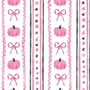 Pink Pumpkin Fabric, Halloween Bows Fabric, Fall Fabric, Vivie and Ash, Broadcloth, Quilting Cotton, Ribbed Knit, Jersey, Spandex, Canvas