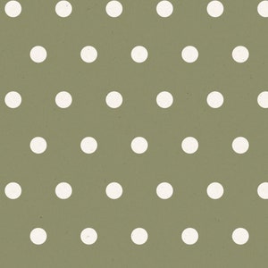 Sage Green Polka Dot Fabric, Fabric by the Yard, Cate & Rainn, Charlotte Green, Quilting Cotton, Bamboo, Sateen, Jersey, Swim Fabric, Canvas