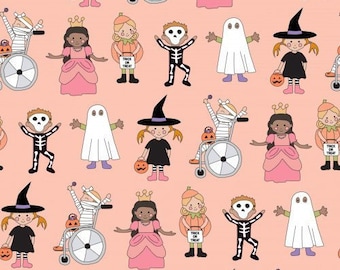 Kids Halloween Fabric, Halloween Costume Fabric, Fabric by the Yard, Hey Cute Designs, Quilting Cotton, Canvas, Minky, Knit Fabric, Sateen