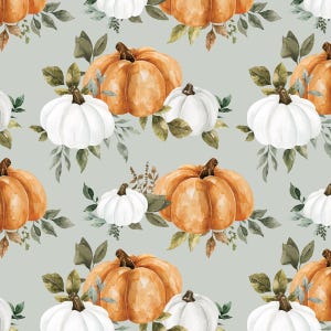 Blue Pumpkin Fabric, Fall Pumpkin Fabric, Fabric by the Yard, Cate & Rainn, Broadcloth, Quilting Cotton, Canvas, Knit Fabrics, Jersey