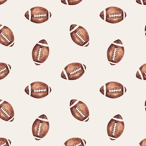 Creme Aquarell Football Stoff, Meterware, Sportstoff, Cate & Rainn, Quilting Baumwolle, Spandex, Bambus, Feinripp Strickstoff, French Terry