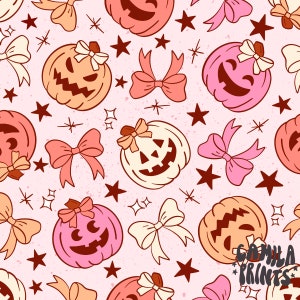 Pink Pumpkin Fabric, Halloween Fabric, Jack-o-Lantern, Fabric by the Yard, Camila Prints, Broadcloth, Quilting Cotton, Knit Fabric, Canvas