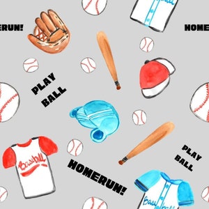 Baseball Fabric, Fabric by the Yard, Sports Fabric, Quilting Cotton, Spandex, Sateen, Minky, Rib Knit, French Terry, Canvas, Broadcloth