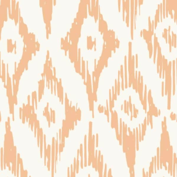 Light Coral Ikat Fabric, Diamond Design Fabric, Hufton Studio, Fabric by the Yard, Quilting Cotton, Sateen, Bamboo, Swim Fabric, Ribbed Knit