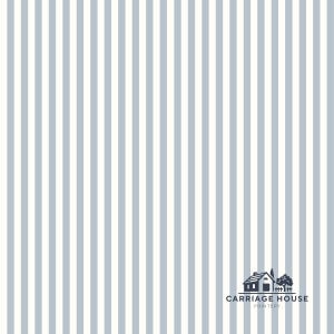 May include: Vertical striped pattern in light blue and off-white. The design features alternating stripes, creating a classic and clean aesthetic. The logo for Carriage House Printery is in the bottom right corner.