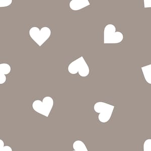 Gray Heart Fabric, Valentine&#39;s Day Fabric, Fabric by the Yard, Little Smile Makers, Quilting Cotton, Knit Fabric, Spandex, Jersey, Bamboo