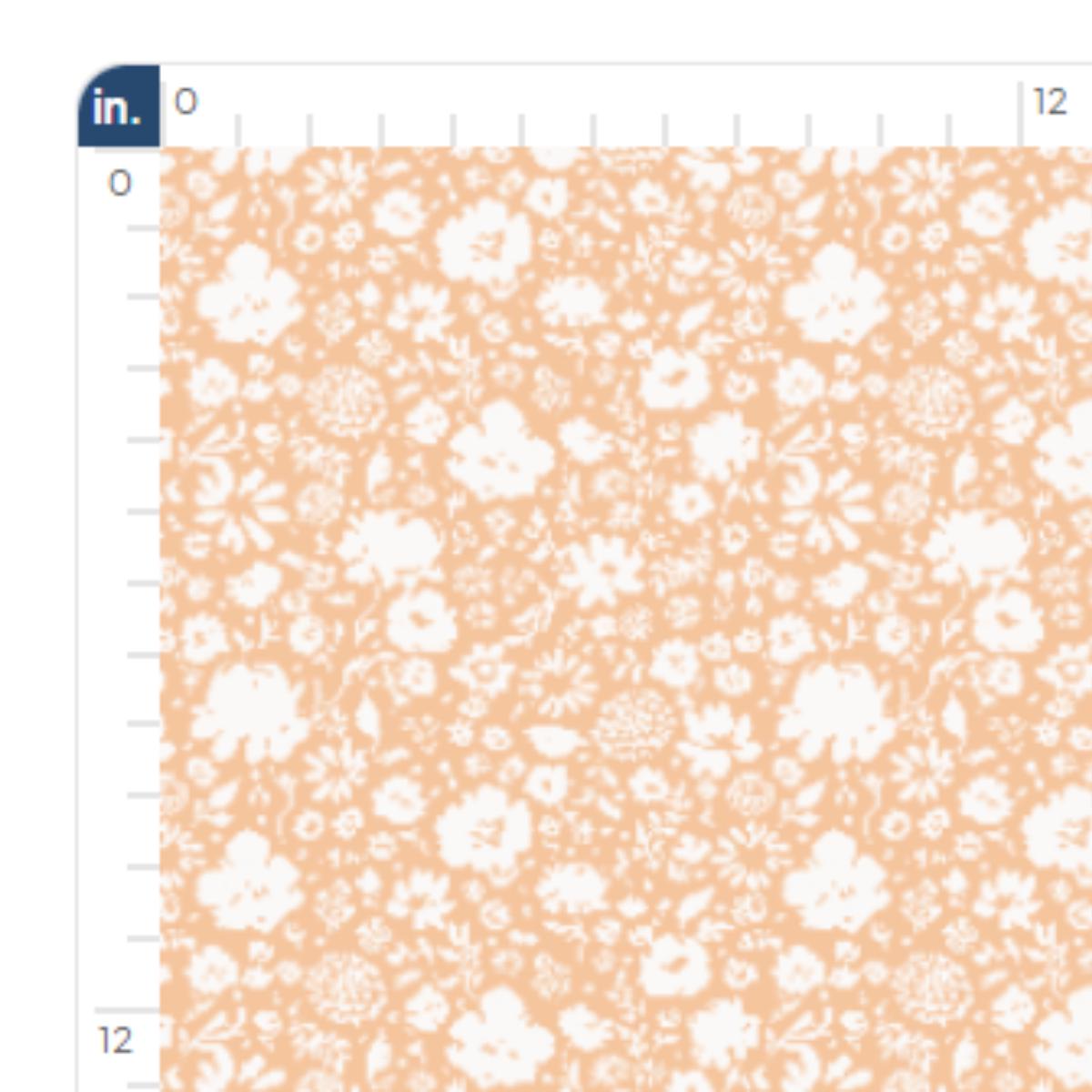 Yard Ripper Peach Peach Floral Fabric by the Yard, Flower Material, Creating to Love - Etsy
