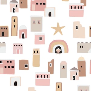 Bethlehem Nativity Fabric, Religious Christmas Fabric, Fabric by the Yard, Hey Cute, Quilting Cotton, Knit Fabric, Canvas, Sateen, Minky