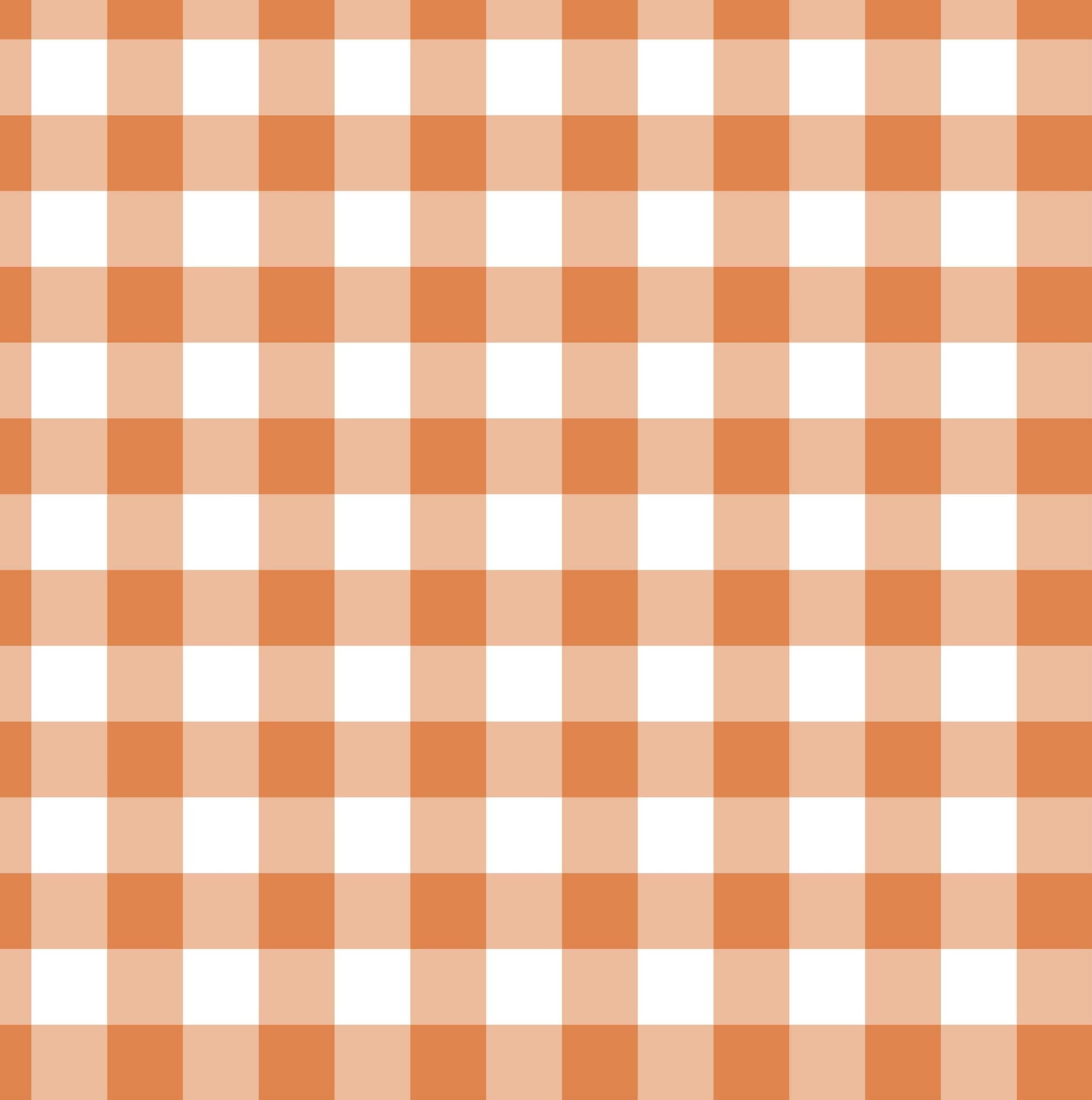 Orange Gingham Fabric, Pumpkin Spice Gingham, Fabric by the Yard