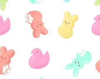 Cute Easter Fabric, Easter Candy Fabric, Fabric by the Yard, Chelsea Benefield, Quilting Cotton, Knit Fabric, Canvas, Fat Quarter, Bamboo