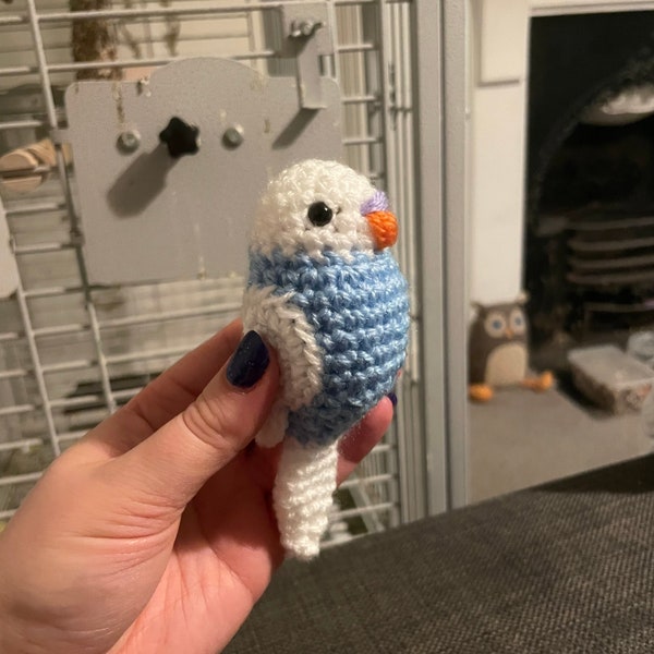 Personalised Amigurumi Bird/cockatiel/budgie/Indian ring neck/parrot/Quaker/pigeon/love bird/gift