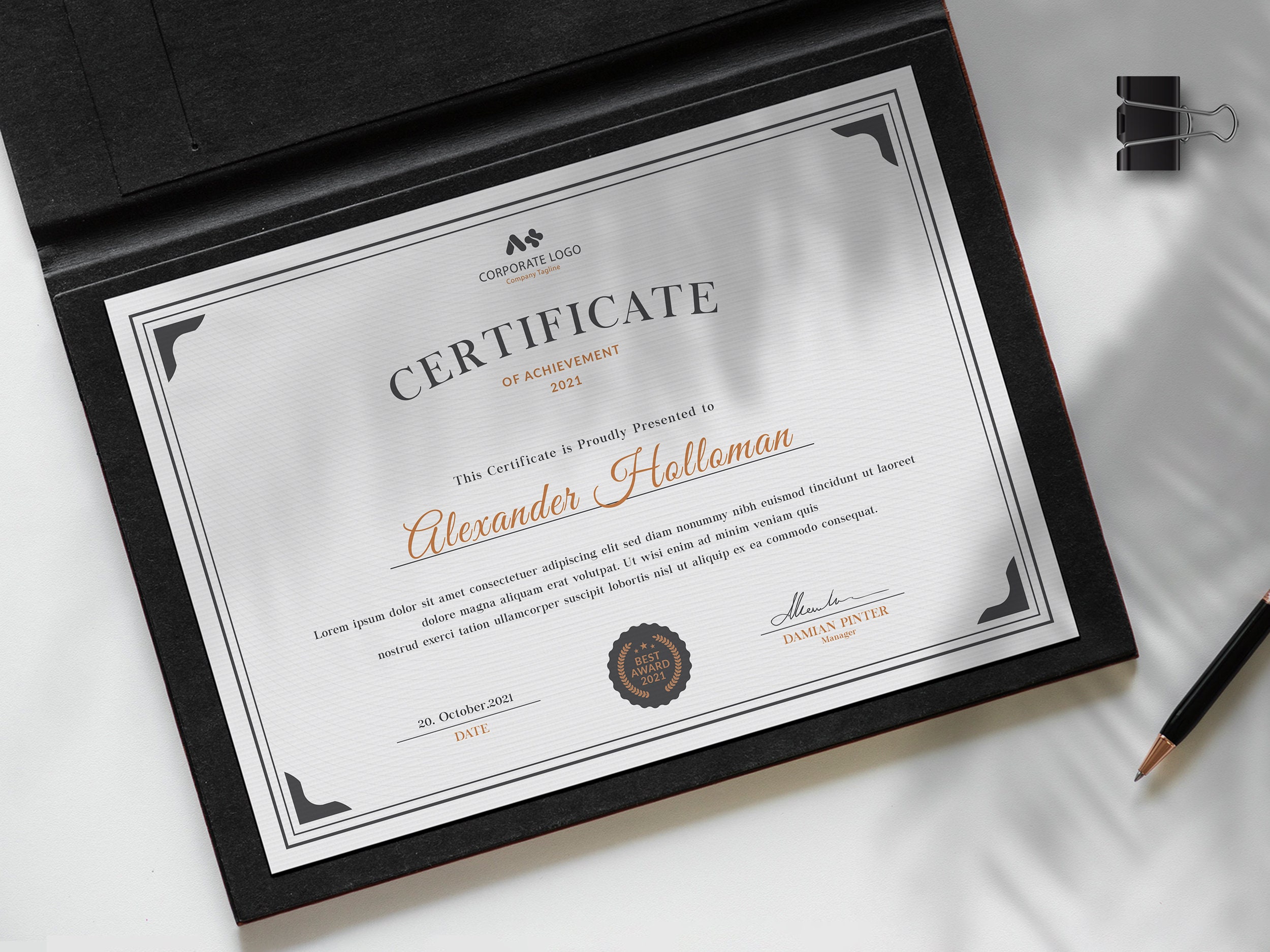 Editable Certificate Template word, Appreciation, Award, Achievement,  Completion, Diploma, Recognition, Printable, PDF, Clean, PSD, AI, Docx In Certificate Of Recognition Word Template