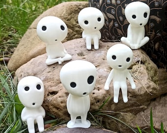 Kodama Tree Spirit Figurines: Japanese Folklore Garden Decor (Set of 6)