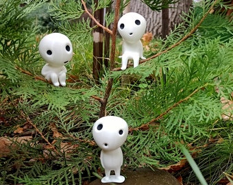 Kodama Tree Spirit Figurines: Japanese Folklore Garden Decor (Set of 3)