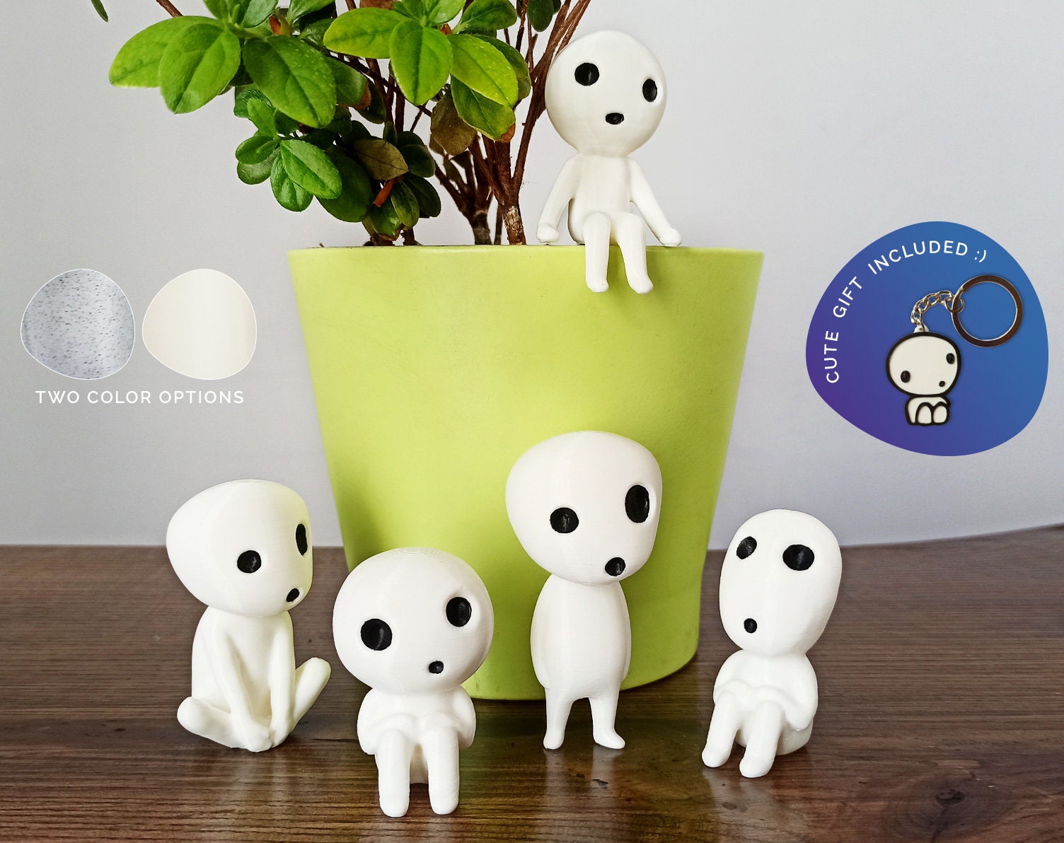 Kodama Set of 5 - Tree Spirit Figures - High Quality 3d Print - Fores…