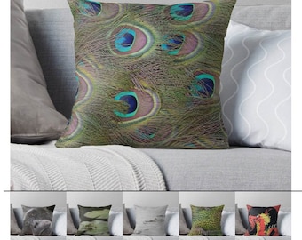 different motifs - pillowcase animals|  Decorative cushion without filling | Peacock