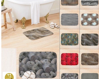 various bath mats | Materials and nature