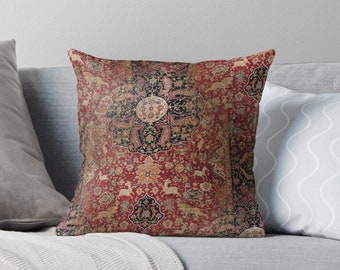 Oriental pattern cushion cover | Decorative pillow without filling | Pattern based on traditional Persian carpet art