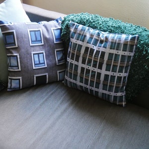 Facade pillowcase | architectural window office building | decorative pillow image 2