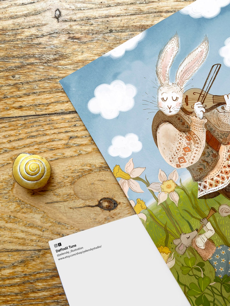 Spring Equinox postcards, Easter , 5 art postcards of 300 g matt paper 10.5 x 14.8 cm image 3