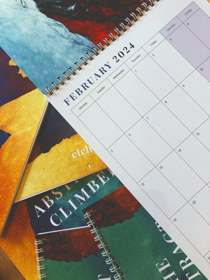 Climbing Art Calendar 2024, Bouldering Gift, Climbing Gift, Climbing