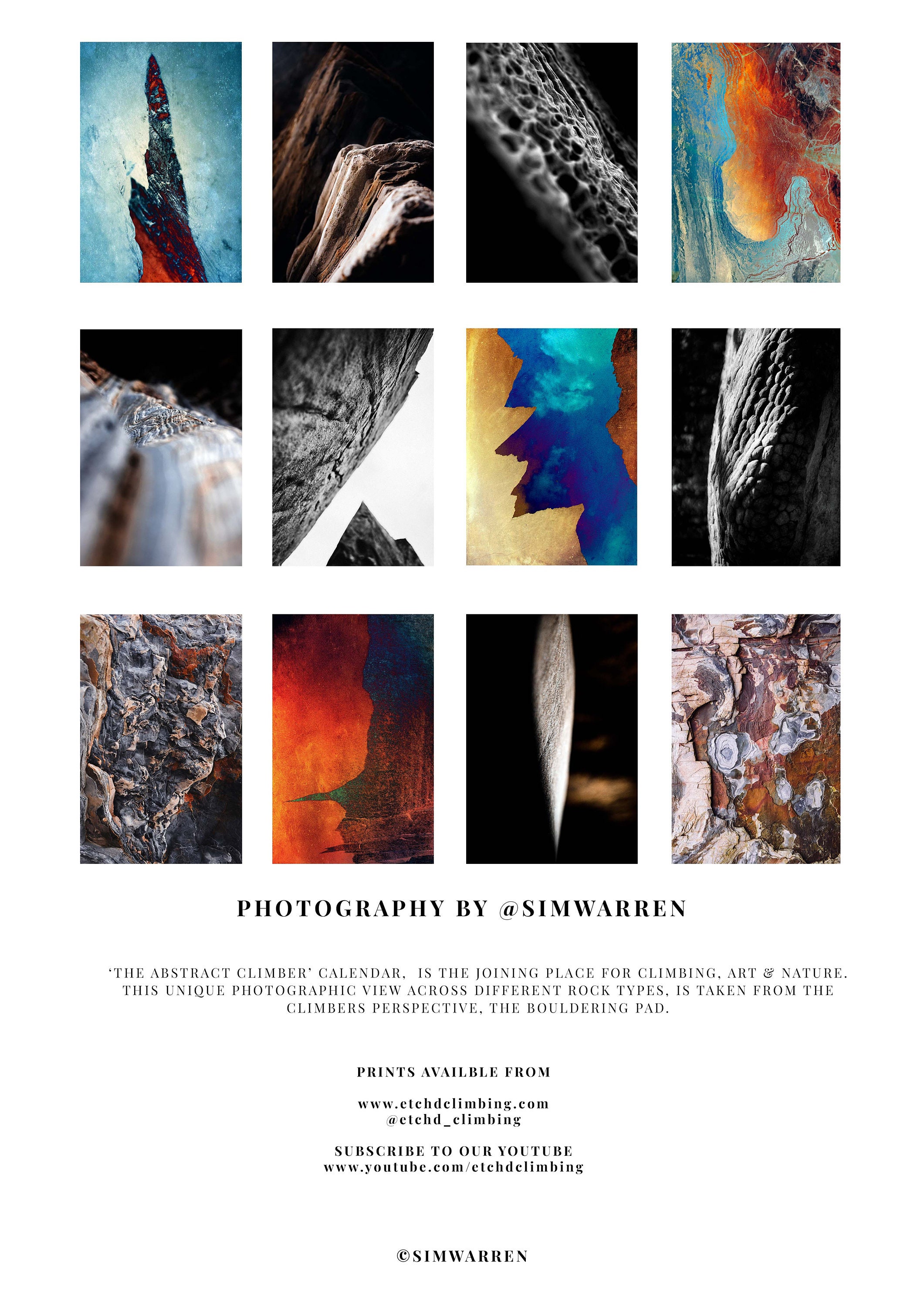 Bouldering Art Calendar 2025 PREORDER Bouldering Gift Etsy UK