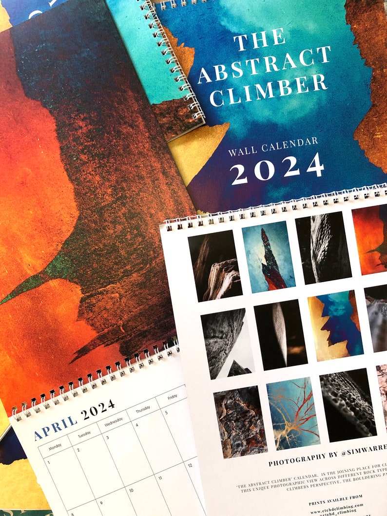 Bouldering Art Calendar 2024 Bouldering Gift, Climbing Gift, Climbing