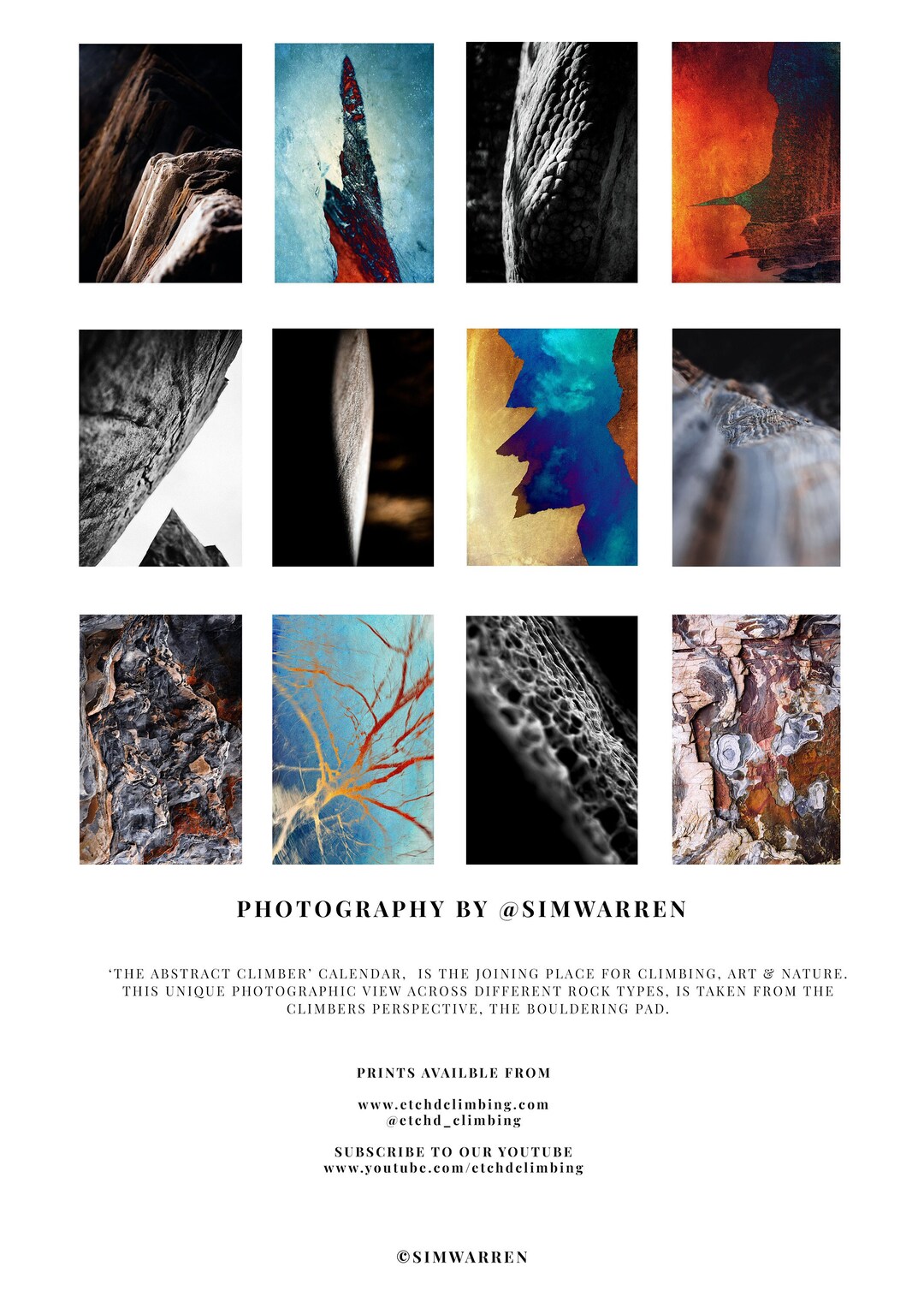 Bouldering Art Calendar 2024 Bouldering Gift, Climbing Gift, Climbing