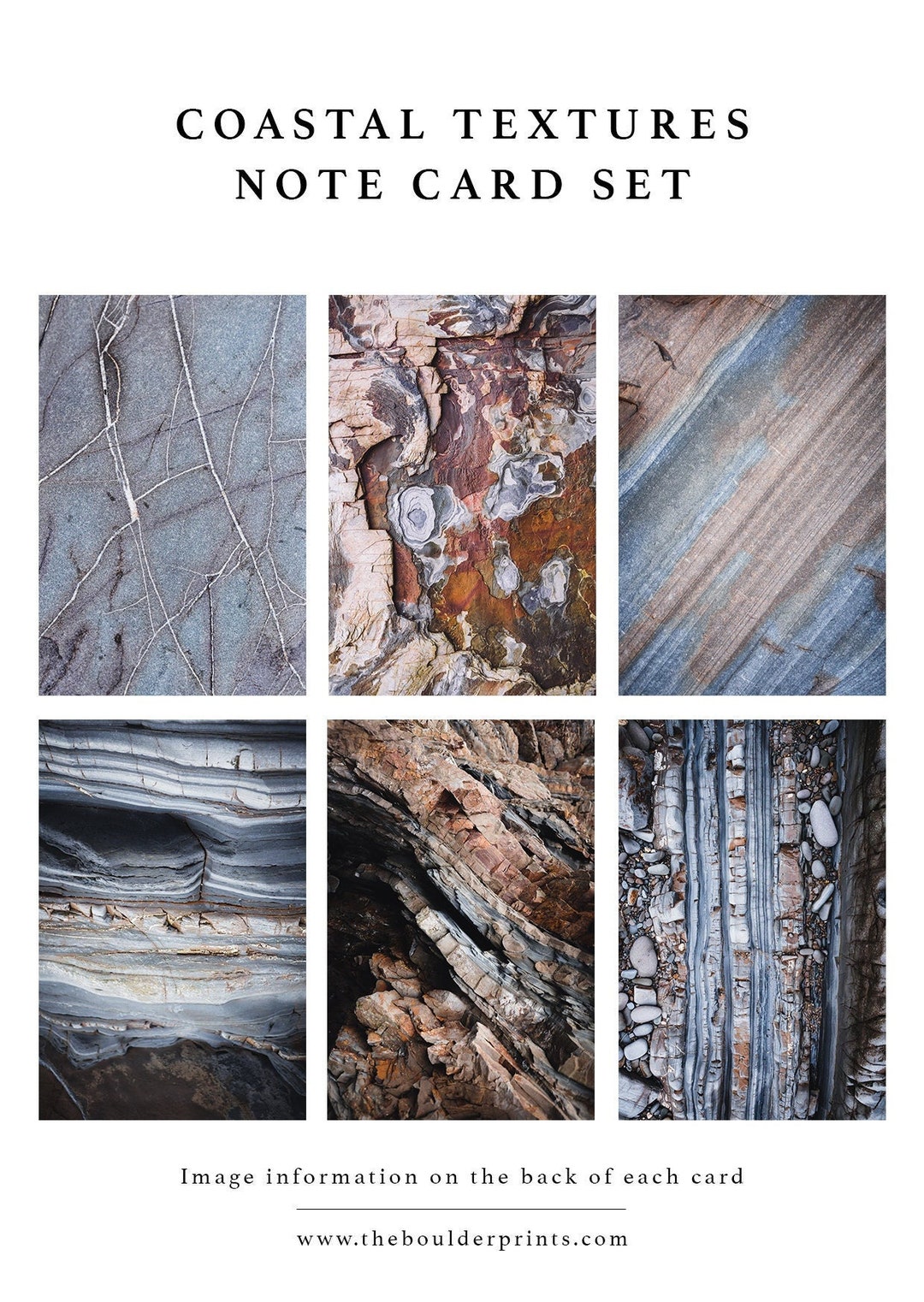 Cornish Beach Textures Note Cards Rock Textures Greeting - Etsy
