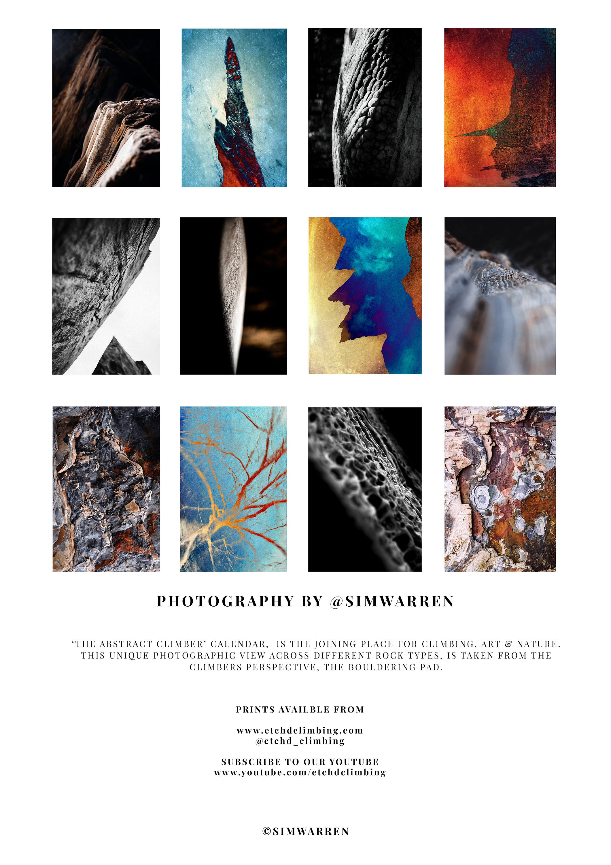 Climbing Art Calendar 2025, Bouldering Gift, Climbing Gift, Climbing