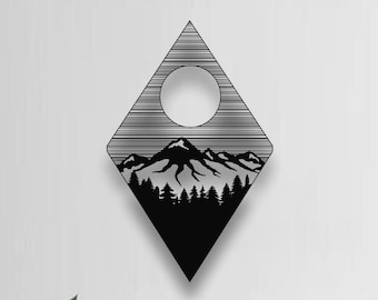 Metal Wall Art, Triangle Mountain And Sun ,Home Decoration ,Wall Sculpture, Metal Wall Art, Interior Decoration,Indoor Outdoor Hangings,