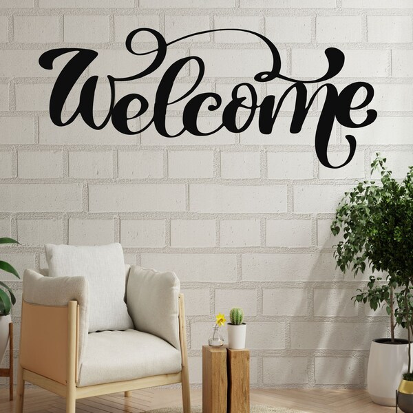 Exterior Metal Welcome Sign - Etsy