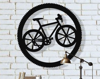 Metal Wall Art, Bicycle Wall Art, Metal Bike Wall Art, Cyclist Gift, Biker Art,  Metal Wall Decor, Home Living Room Decor, Wall Hangings