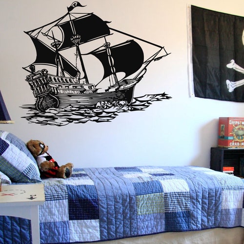 Metal Wall Decor Metal Pirate Ship Decor Vintage Ship Art Etsy