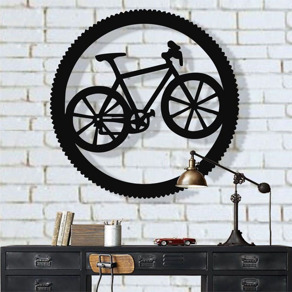 Metal Wall Art, Bicycle Wall Art, Metal Bike Wall Art, Cyclist Gift, Biker Art,  Metal Wall Decor, Home Living Room Decor, Wall Hangings