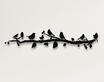 Metal Wall Decor, Birds on Branch, Metal Birds Wall Art, Birds Sign Wall Art, Living Room Wall Art, Interior Decoration, Wall Hangings