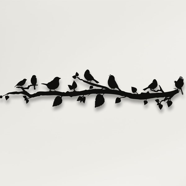 Metal Wall Decor, Birds on Branch, Metal Birds Wall Art, Birds Sign Wall Art, Living Room Wall Art, Interior Decoration, Wall Hangings