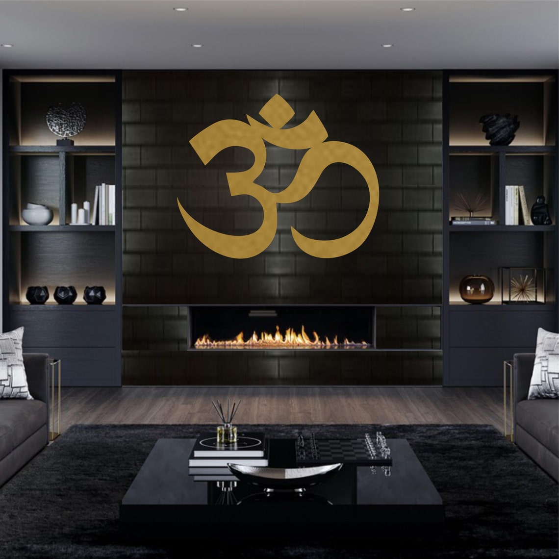 Metal Wall Art Metal Om Decor Yoga Gifts OM Symbol Wall Etsy