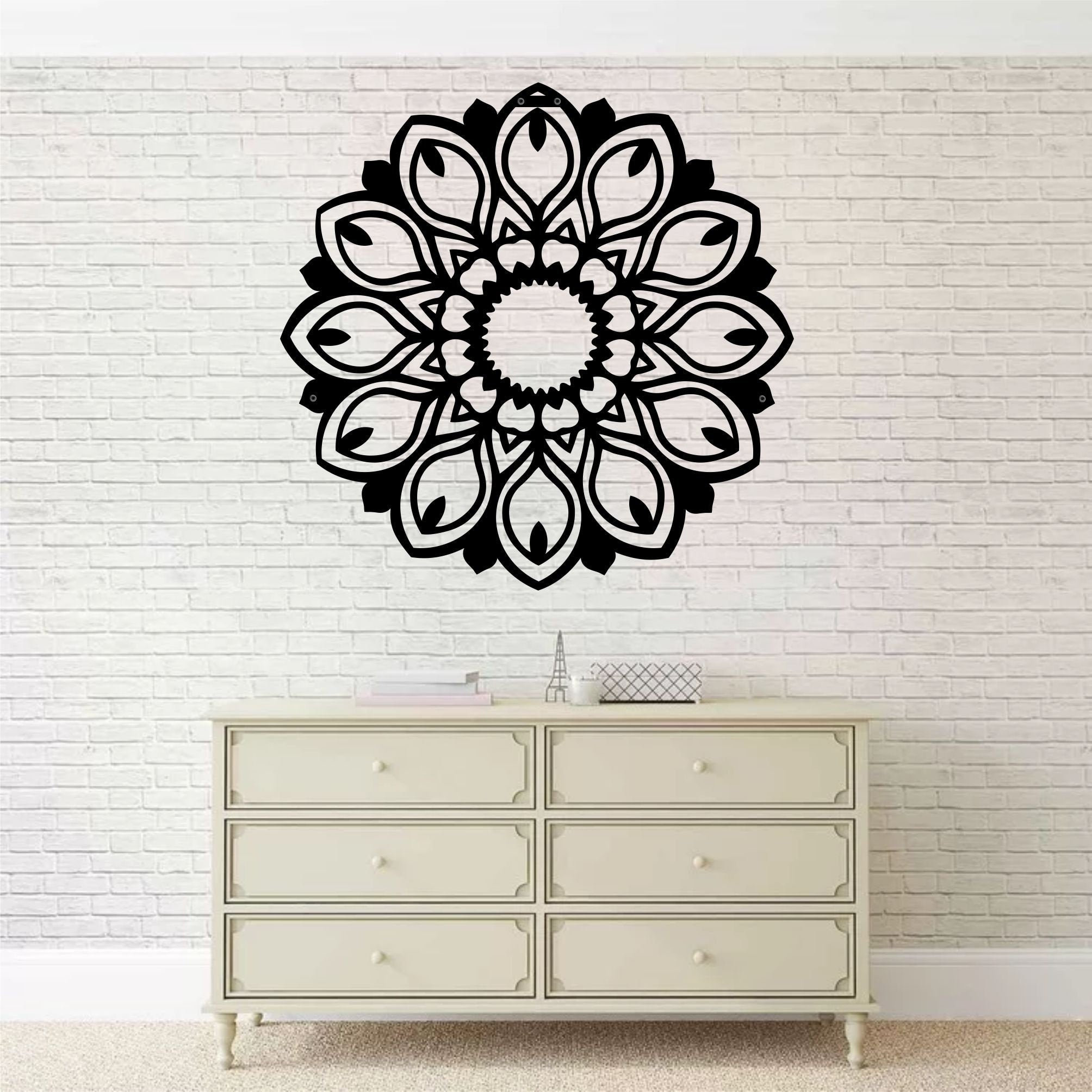 Metal Wall Art Mandala Decor Metal Mandala Wall Art Bohemian Etsy