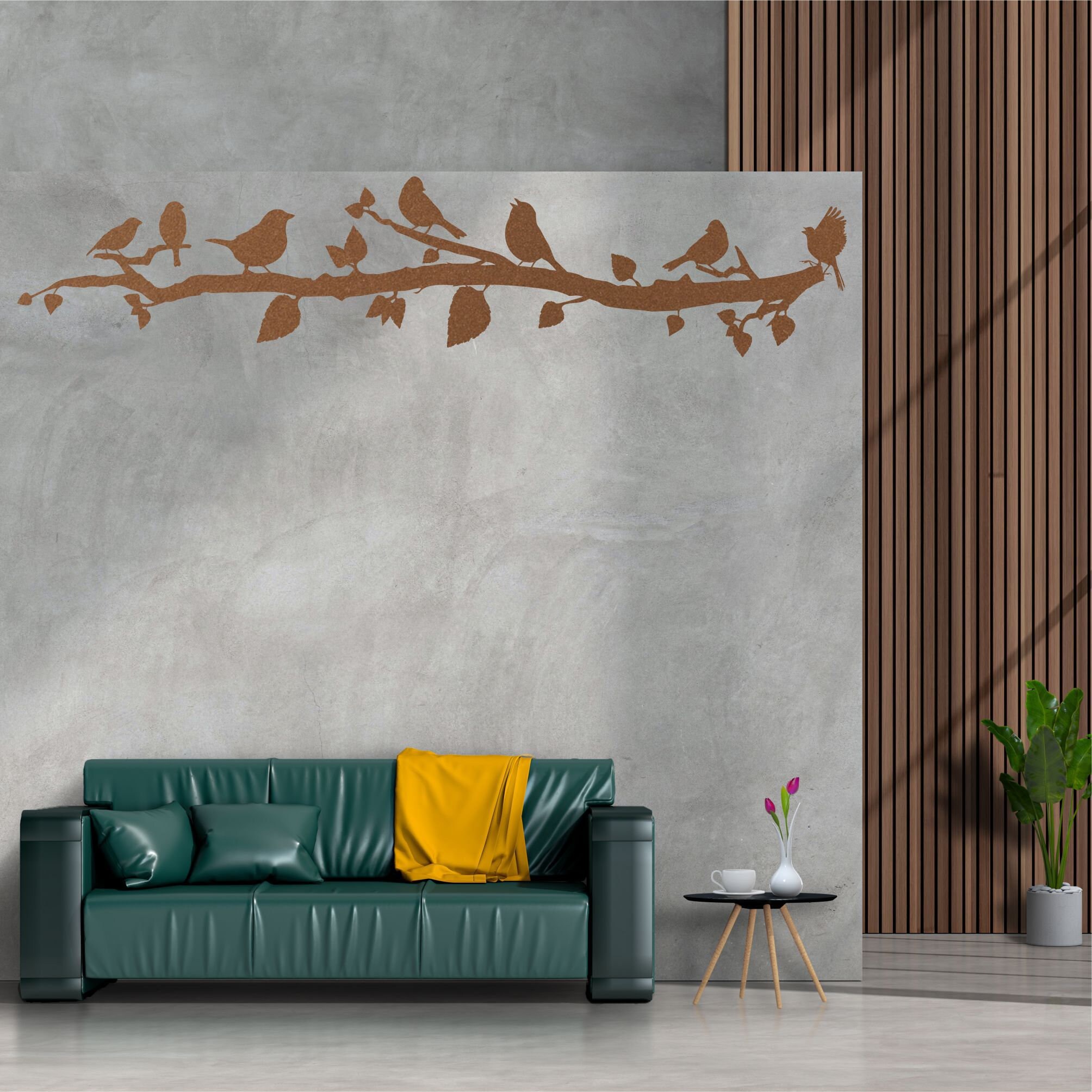 Metal Wall Decor Birds on Branch Metal Birds Wall Art Birds Etsy