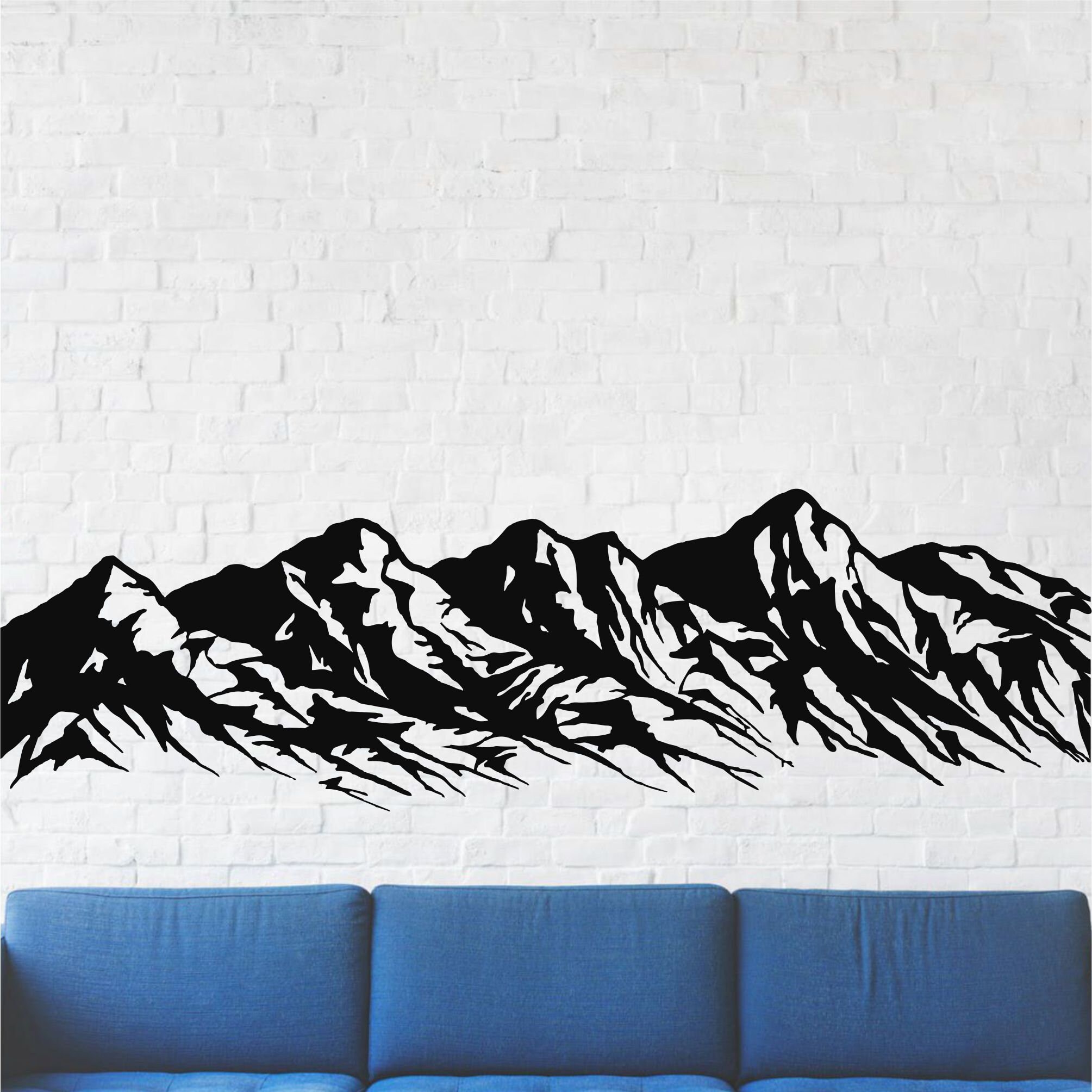 Metal Mountain Art Metal Wall Art 5 Peaks Mountain Range Etsy Canada
