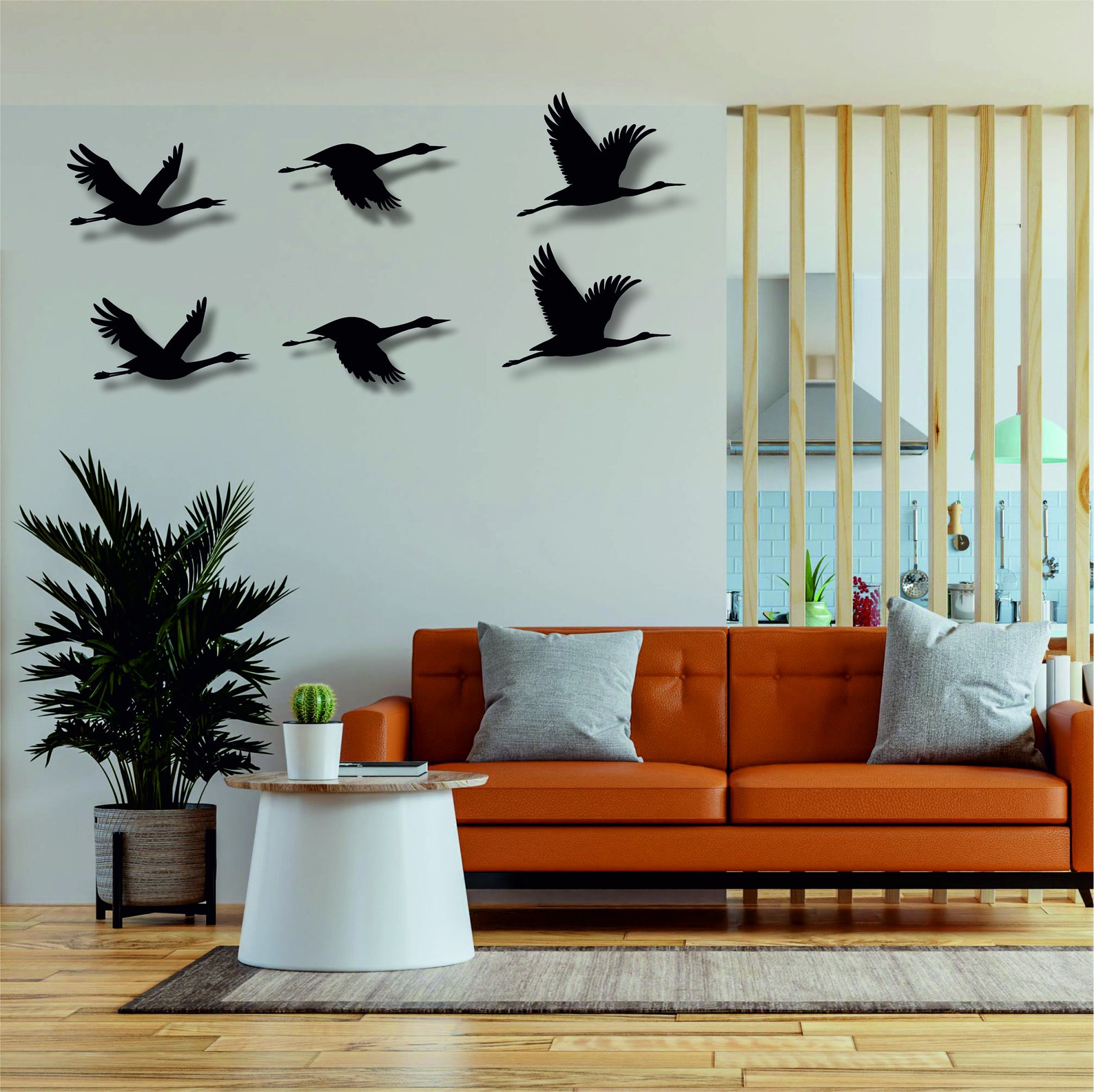 Metal Wall Art Cranes Birds Sign Metal Birds Decor Home Etsy