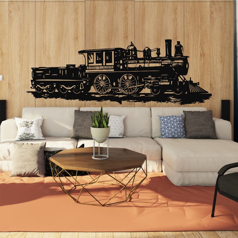 Metal Wall Decor Vintage Train Decor Home Kids Room Etsy