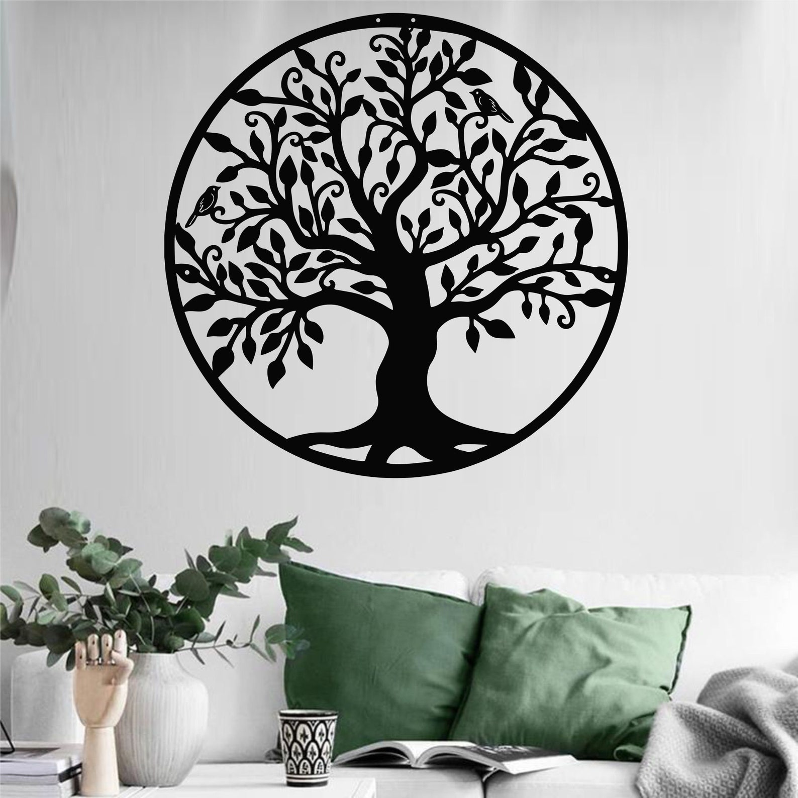 Metal Family Tree Decor Metal Wall Art Tree of Life Etsy