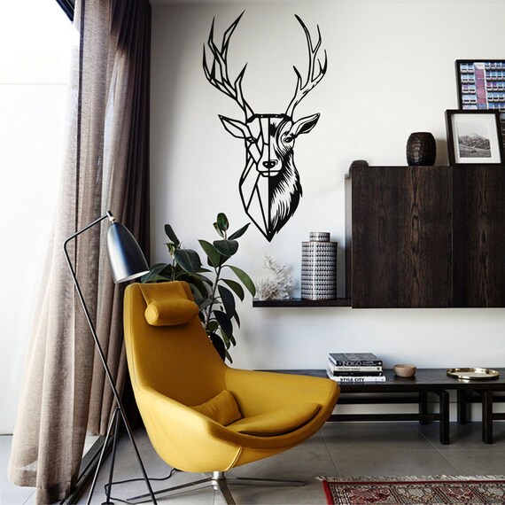 Metal deer best sale head decoration